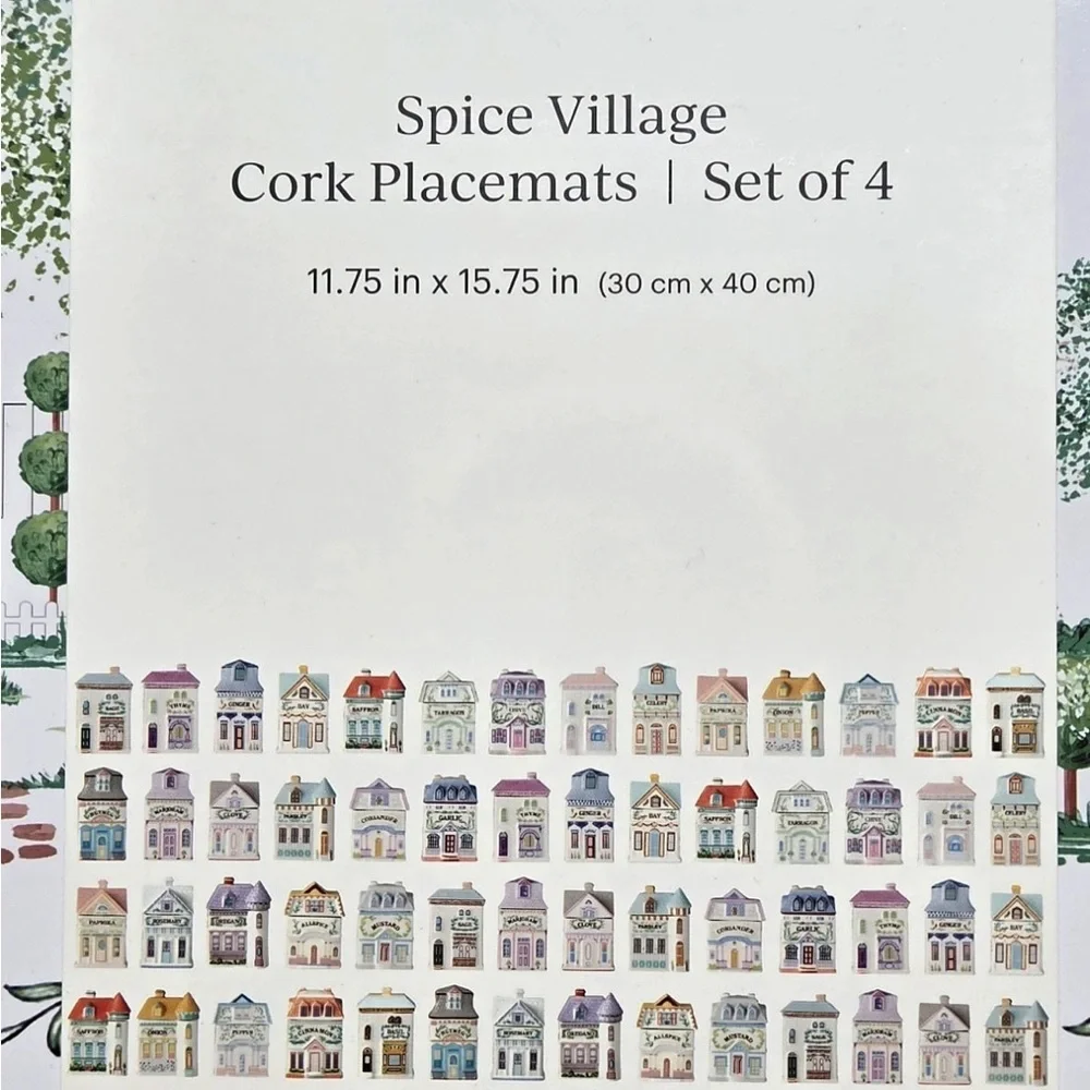 Rare Lenox Spice Village placemats set of 4